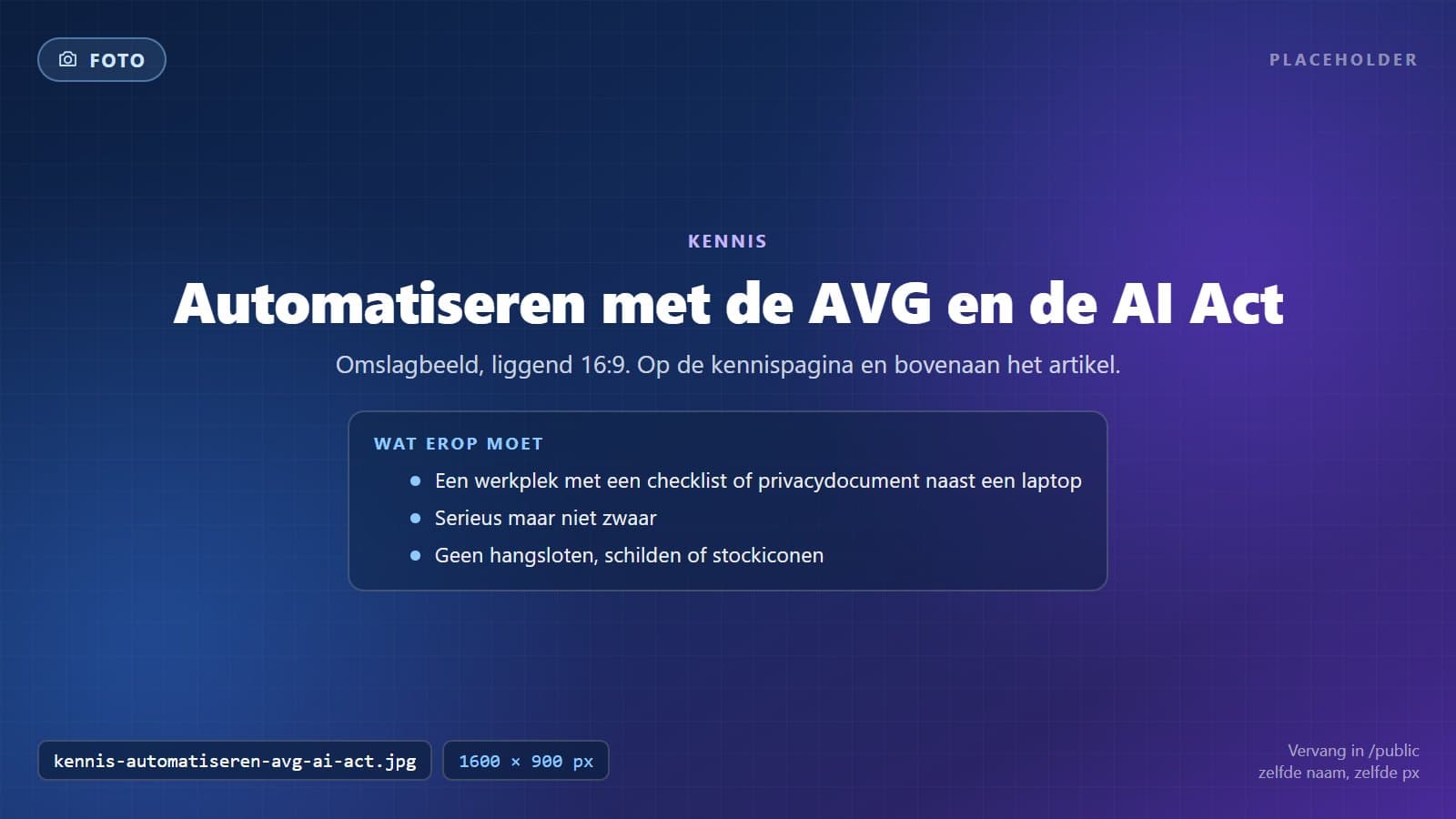 Een checklist voor de AVG en de AI Act naast een laptop