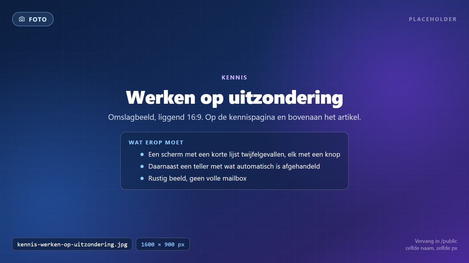 Een werkscherm met alleen de twijfelgevallen van vandaag
